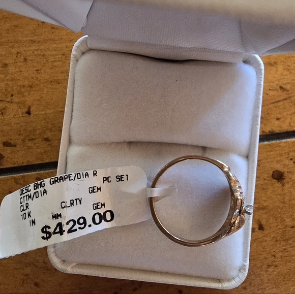 NEW Black Hills Gold 10k with single set diamond ring. - Picture 2 of 2